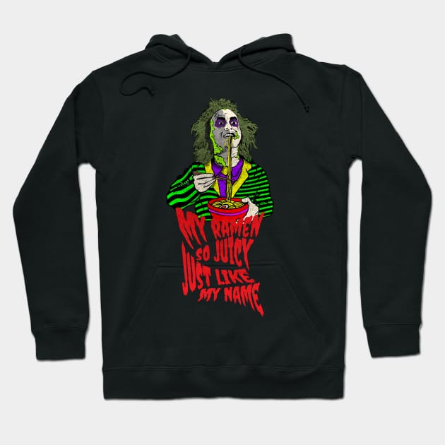 beetle juice eating ramen Hoodie by Brotherconk